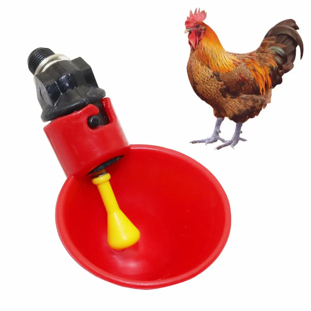 4pcs/Pack Poultry Water Drinking Cups Chicken Hen Plastic Automatic Drinker 