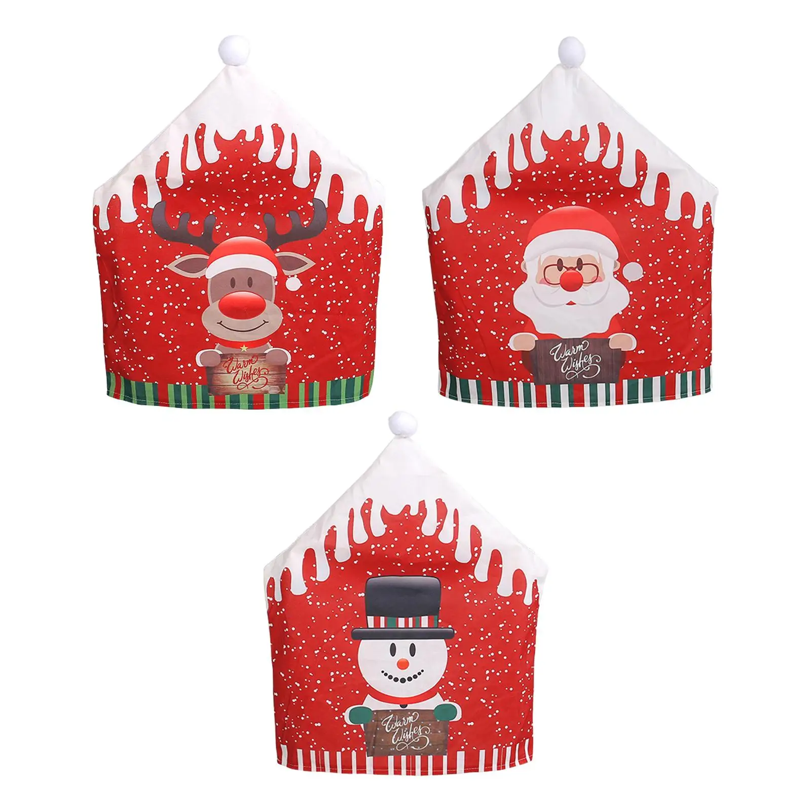 Christmas Seat Covers Christmas Chair Slip Cover for Holiday Kitchen Xmas