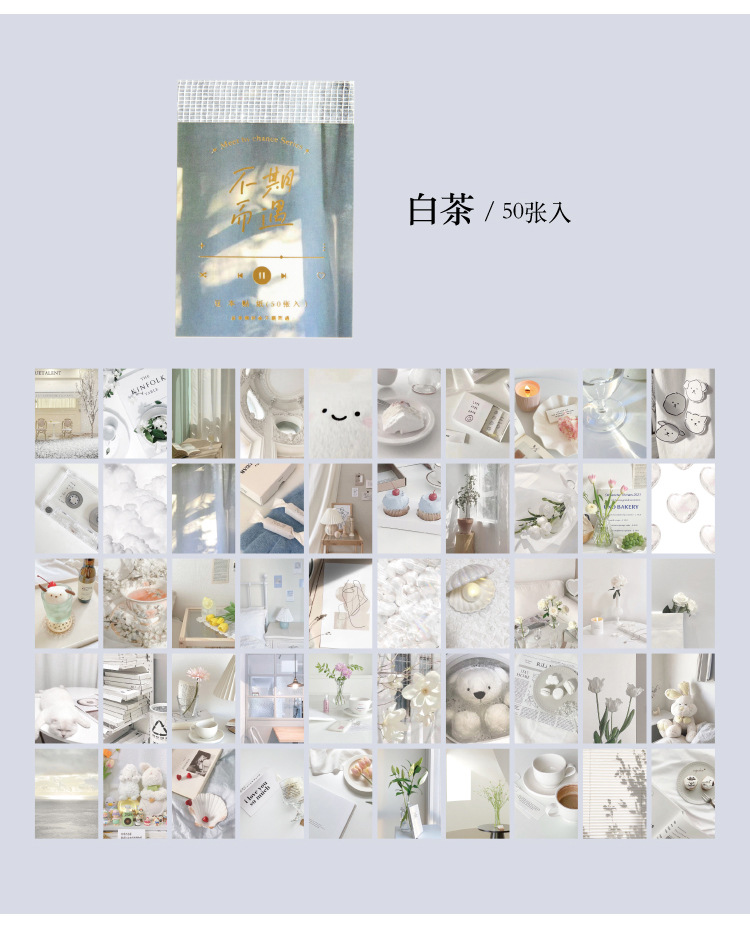 50 teile/paket Beanbook Aufkleber Unfall Begegnung Serie Hand Konto Materialien Kreative Landschaft Kleine Aufkleber – Detail 12