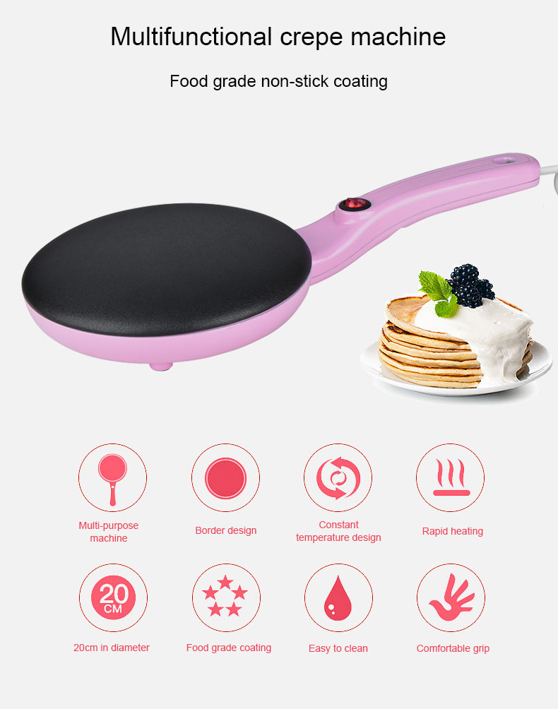 Description Picture 2 of itemElectric Crepe Maker Breakfast Pizza Machine Pancake Baking Pan Cake Non-stick Griddle Chinese Spring Roll Cooking Tools EU