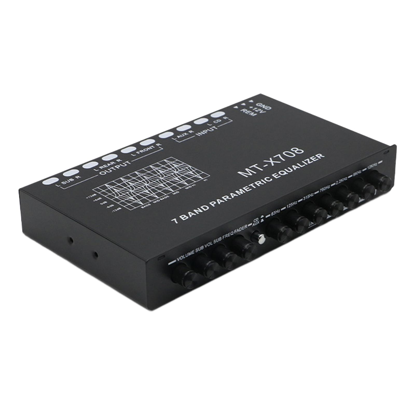 Title 6, 7 Band Parametric Car Audio Equalizer Adjustabl...