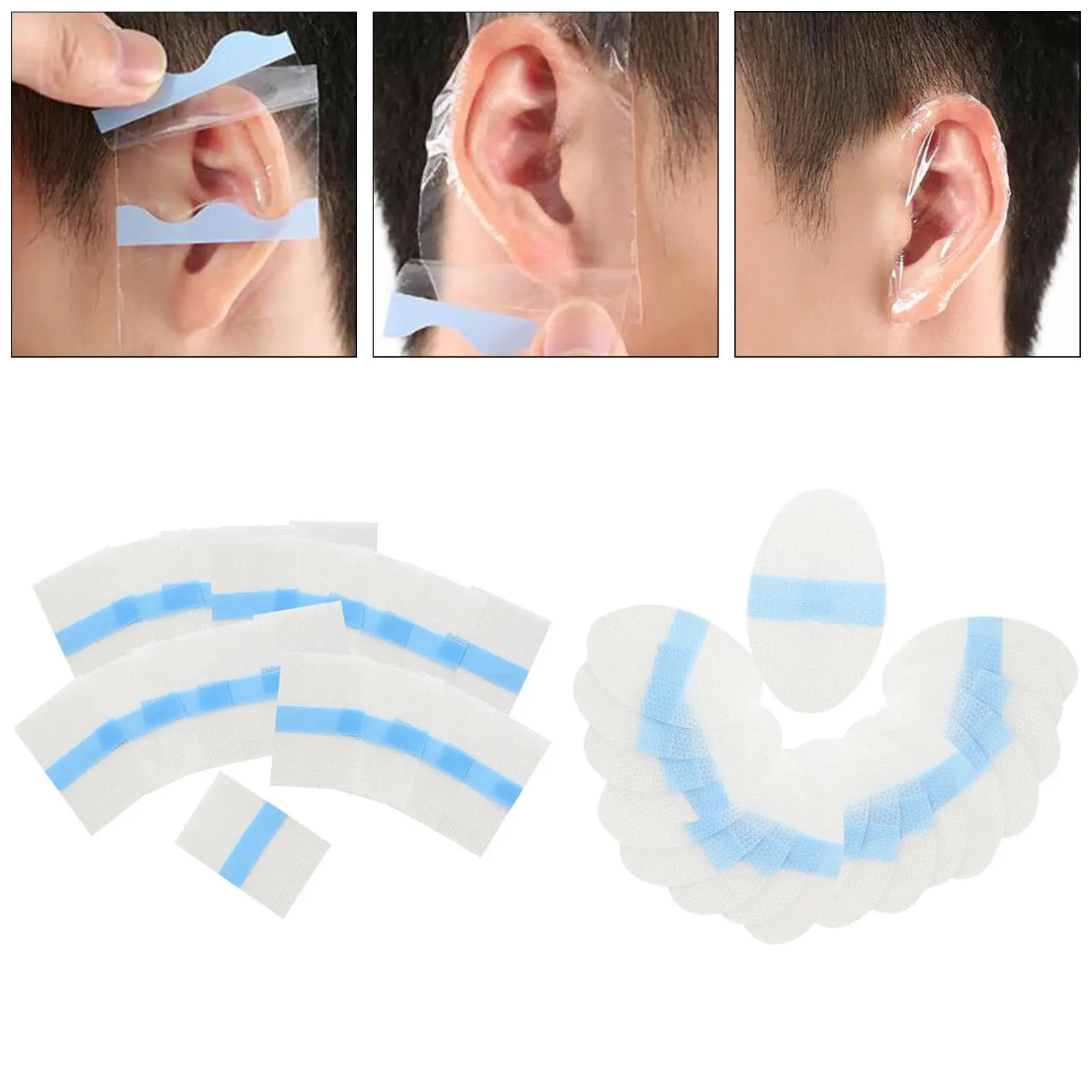 20 Pieces Waterproof Ear Stickers Ear Covers, Ear Protectors for Shower Swimming