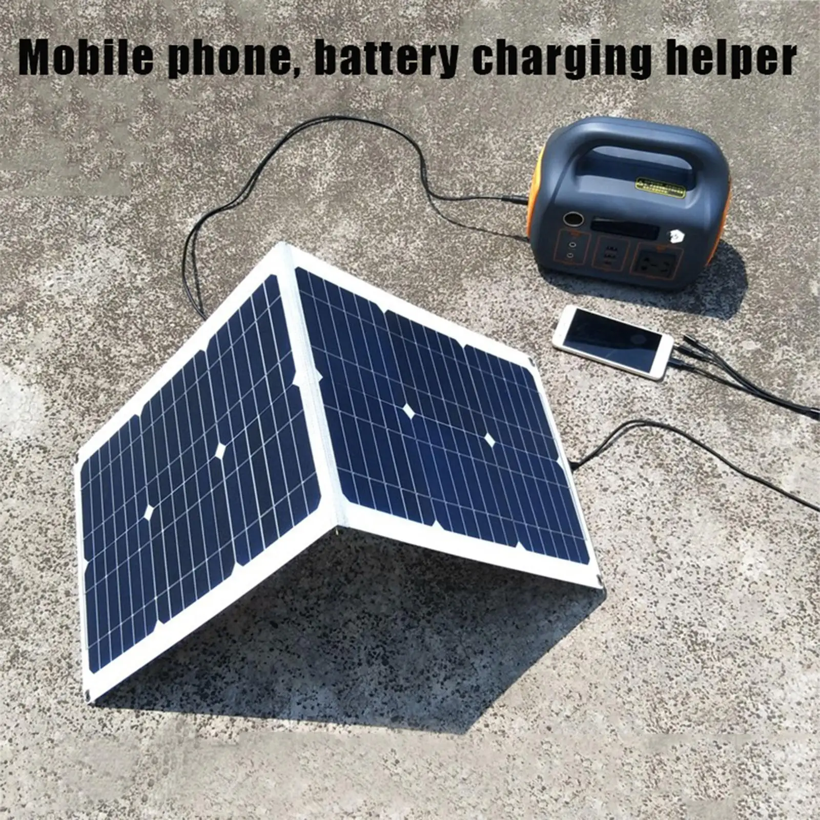 36W DC 12V USB 5V Monocrystalline Solar Panel Power Station GPS Phone Charger for Biking Outdoor Yard
