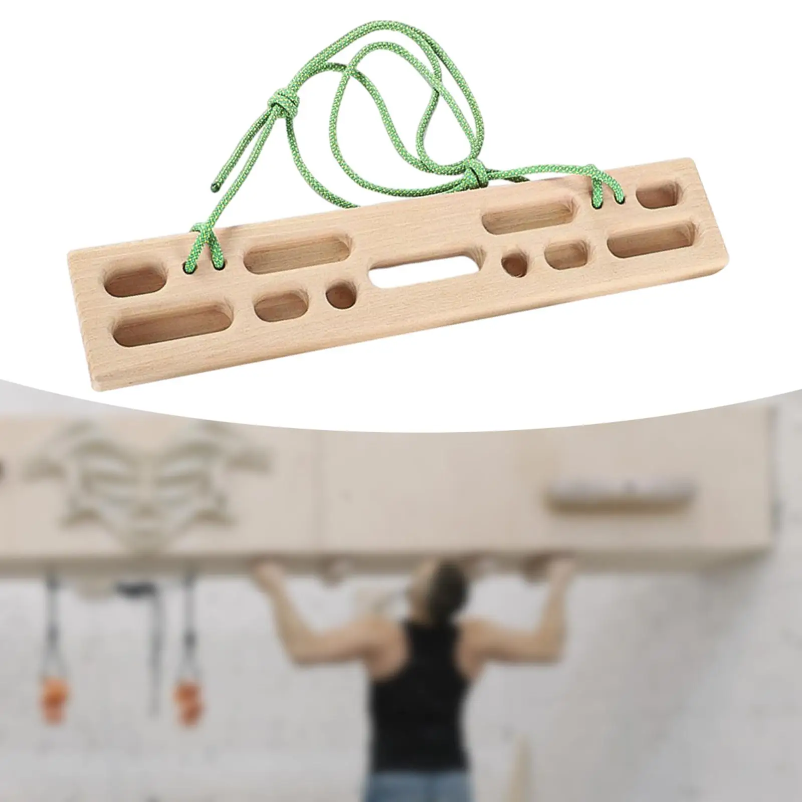 Climbing Hangboard Fingerboard Wooden Hang Board for Indoor Outdoor Home