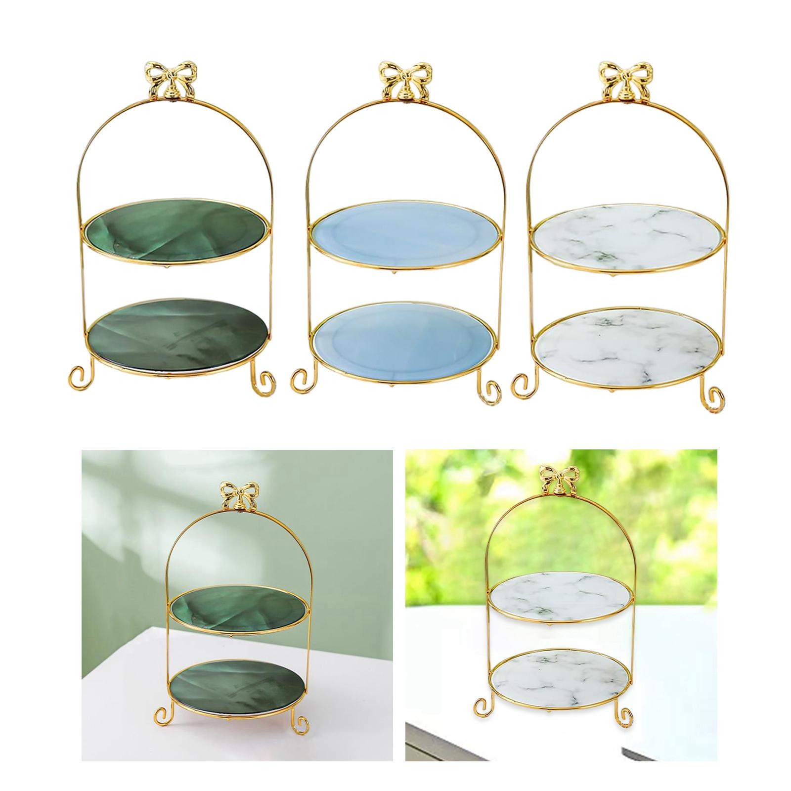 2 Tier Cake Cupcake Stand Serving Trays for Dinner Parties Easy Access to Food Durable , Perfect Addition to Event Party Display