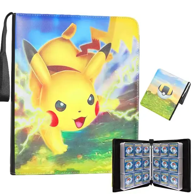 Classeur Pokémon avec fermeture éclair, porte-cartes, collection d'albums,  sac de rangement en matériau PU, affichage GX, livre de cartes, jouet,  cadeau d'anniversaire, 900 pièces
