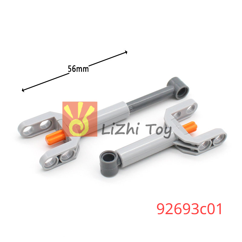 MOC-Bausteine Technischer Linearantrieb Lange Endhalterungen Bausteine Kompatibel mit 40918 61927 61904 Hydraulikstangen-Spielzeug – Detail 6