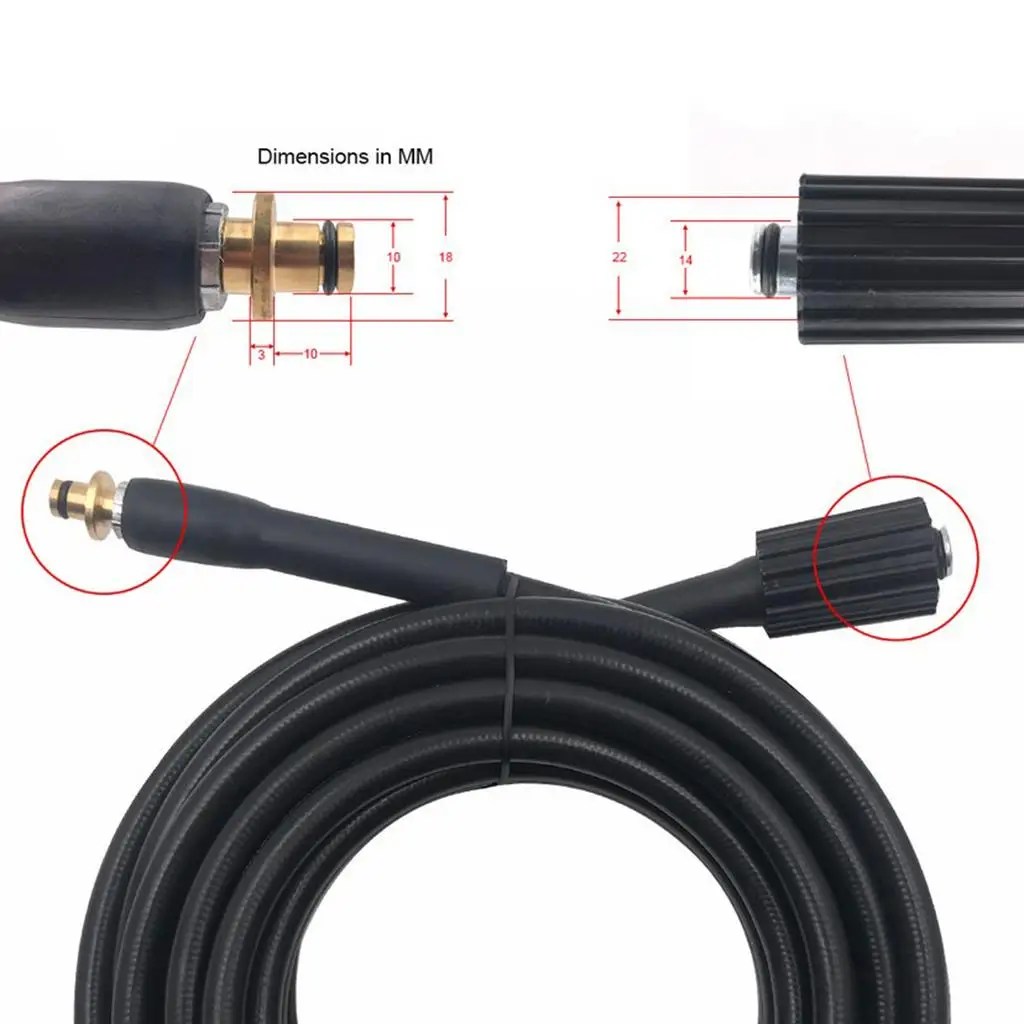 Water Jet Power High Pressure Washer Replacement Hose 6M 20Ft