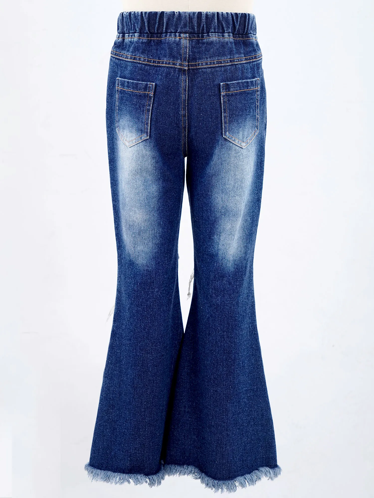psainyal Baby Girls Bell-Bottom Tassel Flare Jeans Skinny Pants 