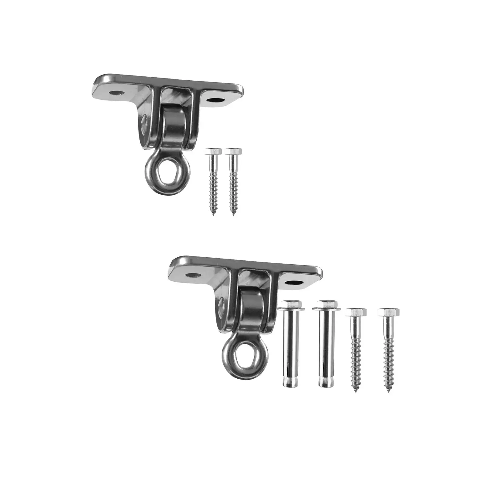 Swing Hanger Buckle Stainless Steel Hardware Mounting Screws for Porch Swing Hammock Chair Heavy Bag Yoga Gymnastic Rings