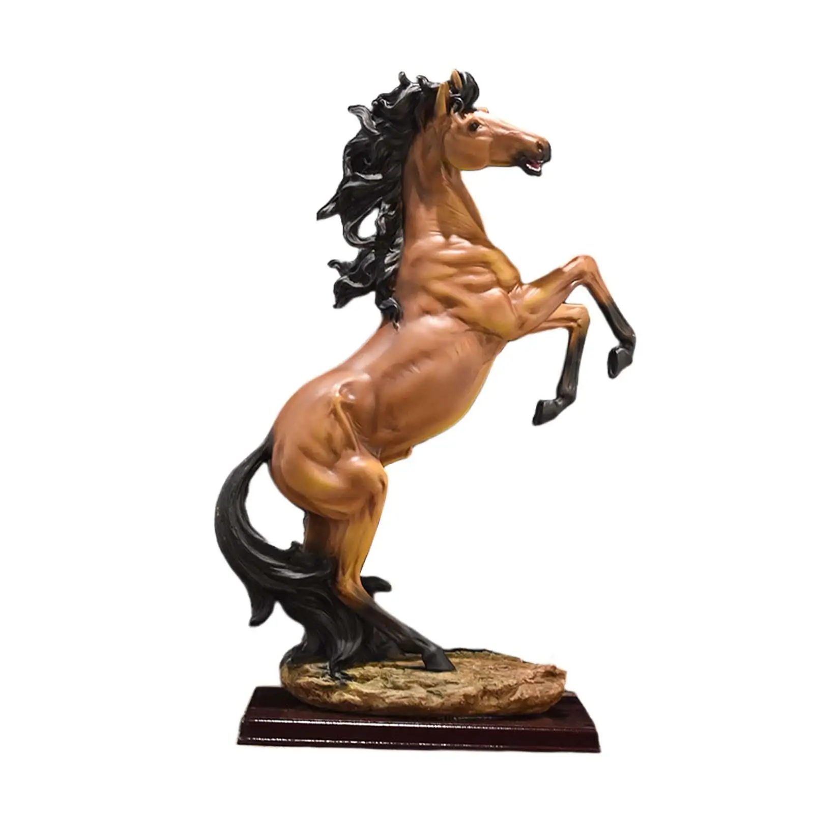 Standing Horse Statue 18.7``H Roaring Horse Modern Horse Statue Big Horse Sculpture Decor for Tabletop Office Shelf Decor Gift