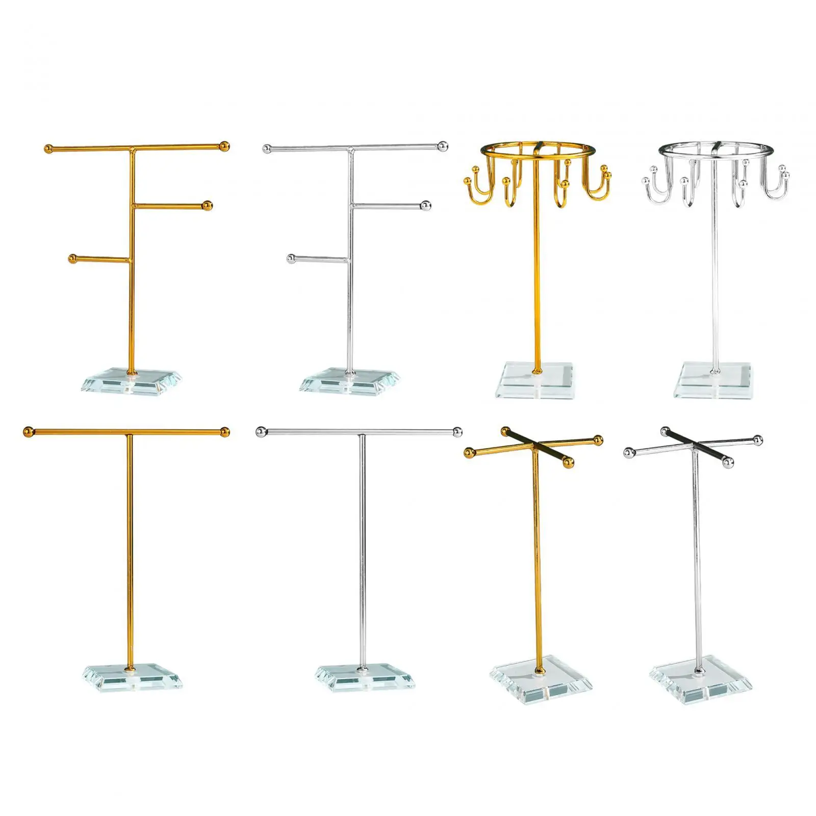 Jewelry Stand T Shaped Minimalist Tabletop Jewelry Organizer Jewelry Holder for Hanging Pendant Earrings Ring Bracelet Bangles