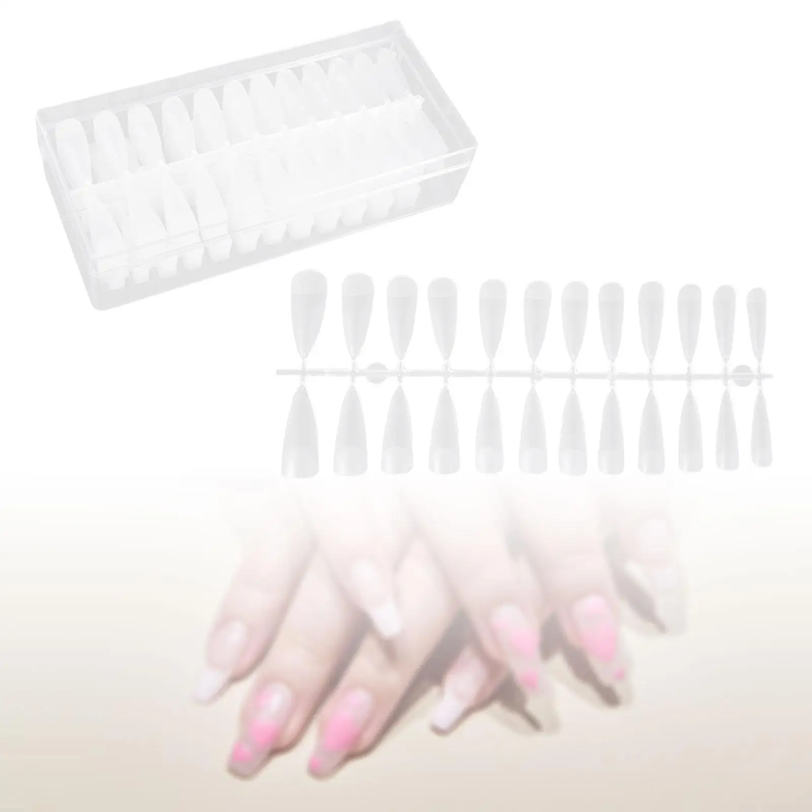 A pack of 240 Gel Nail Tips Clear for Soak Off Nail Extensions Fake Gel Nail Tips for Home Gift