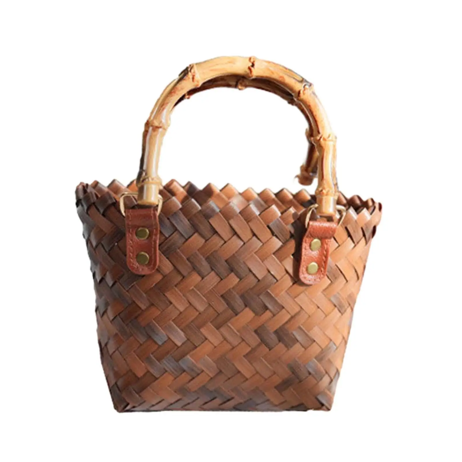 Women Handbag Bohemia Beach Handwoven Top Handle Fashion Holiday Travel Bag