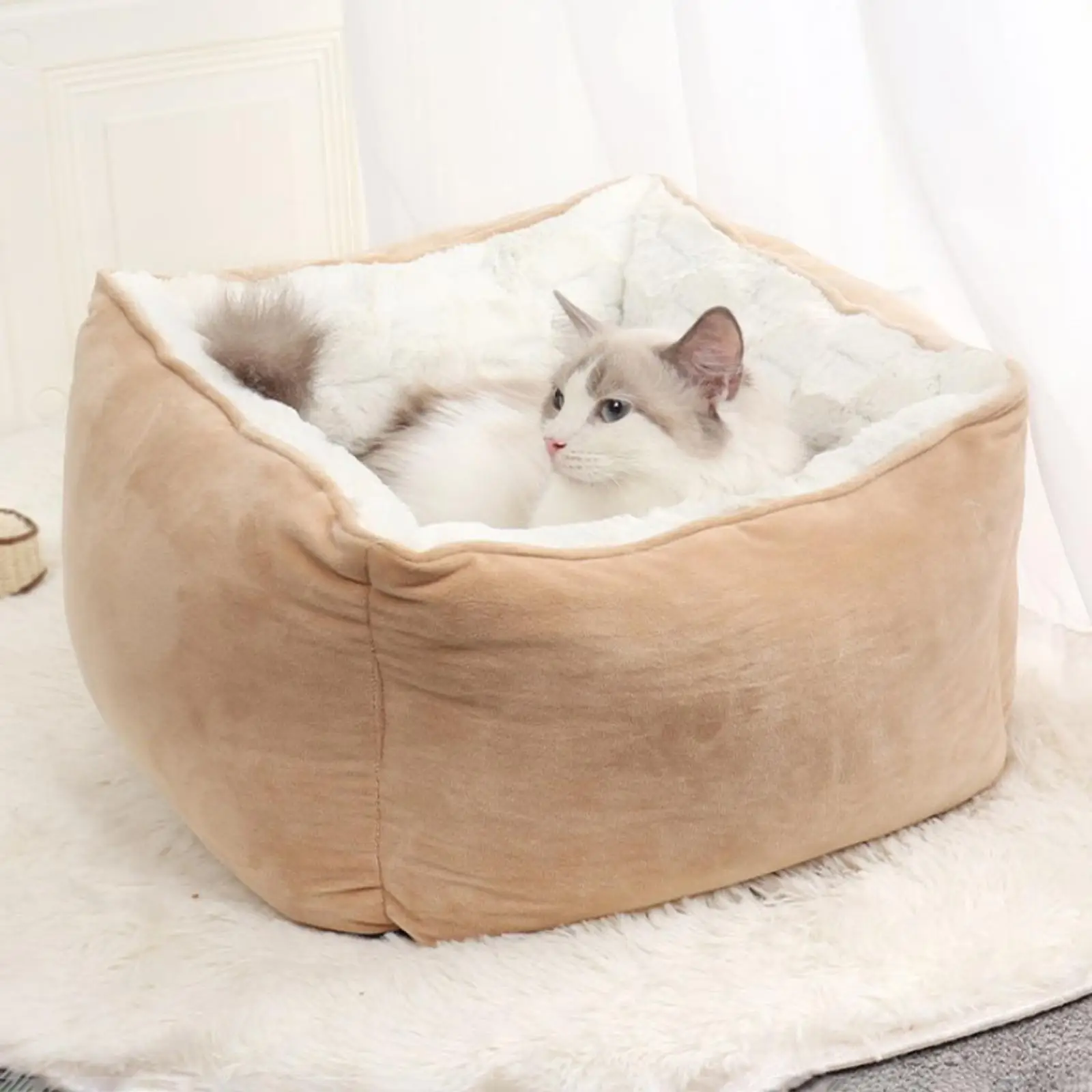 Square Dog Bed Pet Bed Autumn  Comfortable Bed Nest House Warm Dogs House 