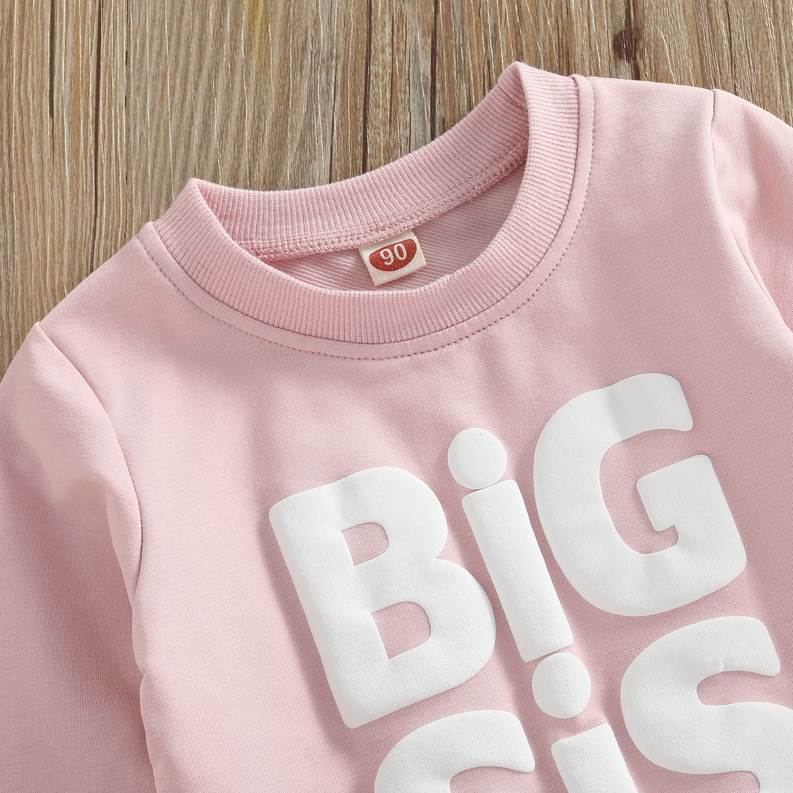 FOCUSNORM 0-5Y Herbst Baby Mädchen Schwester Schöne Kleidung Sets Brief Gedruckt Lange Hülse Pullover Sweatshirt + Hosen – Detail 9