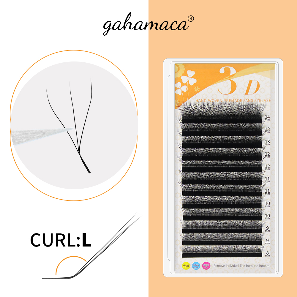 Best of GAHAMACA W Shape Lashes Extension L / LU 3D Premade Volume Fan Eyelash Makeup Supplies W Style Individual Lash 12 Rows YY Eyelash Reviews & Tips