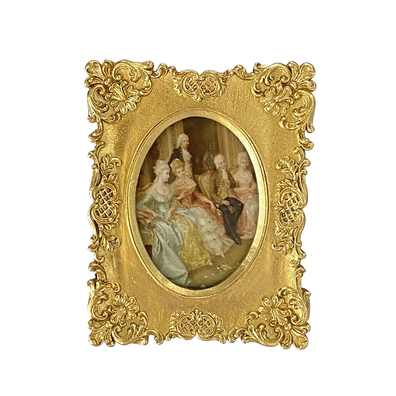 Elegant Photo Frame Photo Hanging Embossed Home Decor Rectangle Baroque for Portrait Wedding Bedroom
