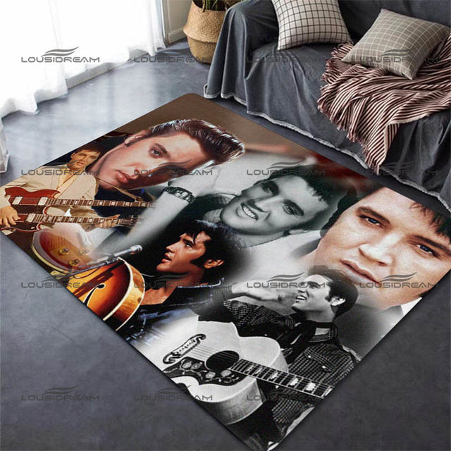 Elvis Presley Carpet, Square Anti-Skid Area Floor Mat, 3D Rug Non-slip Mat, Dining newest Room Living Room, Soft Bedroom Carpet