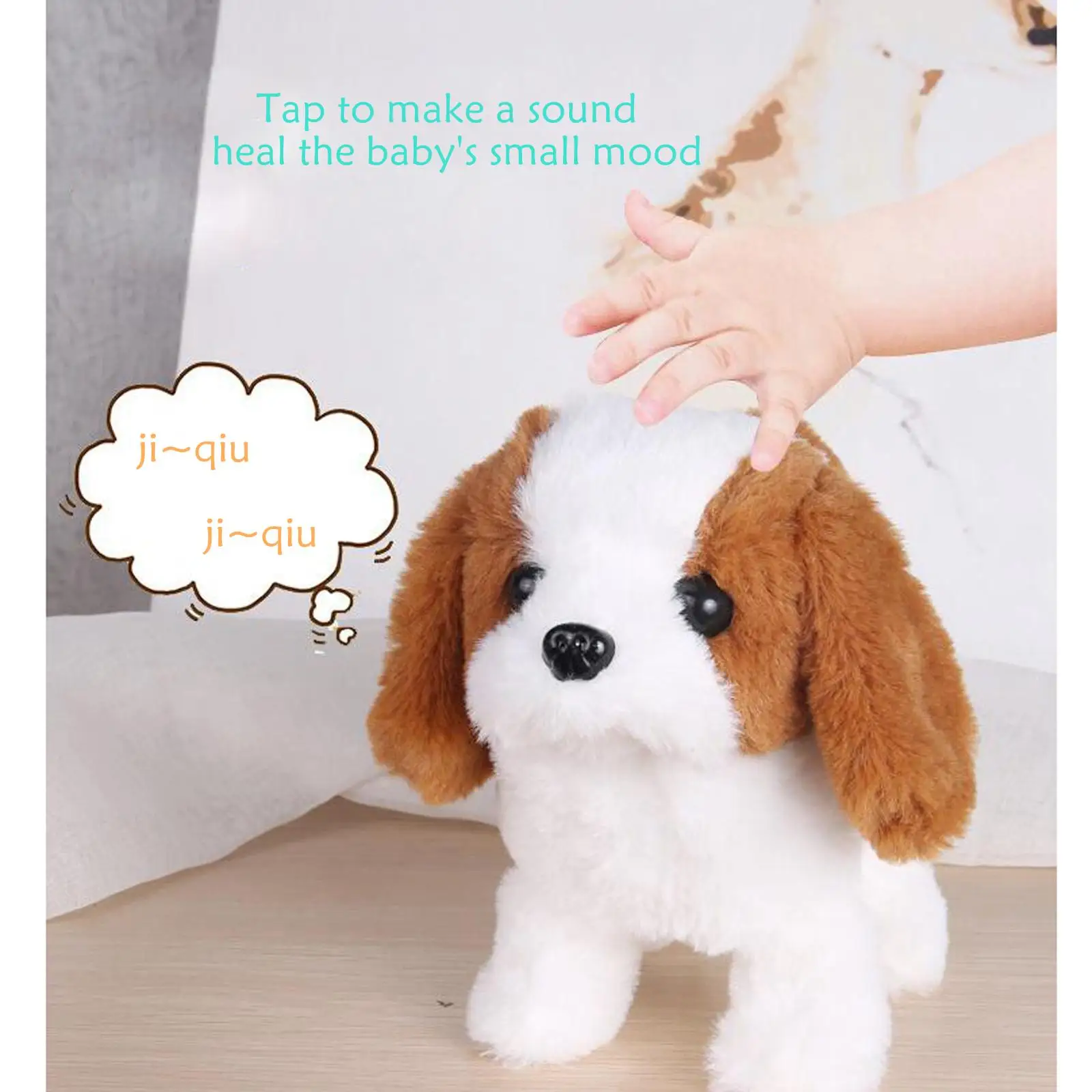 Toy Walking Barking Funny Realistic Electronic Plush Dog for Kids Girls Boys