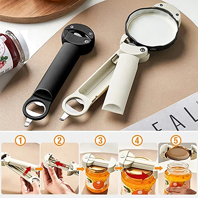 Multi Function Can Opener Bottle Opener Kit with Silicone Handle Easy to  Use for Children, Elderly and Arthritis Sufferers MS316 - AliExpress
