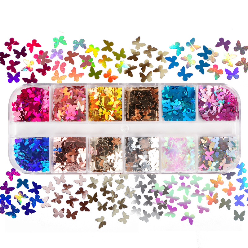 Best of Mix Color Fluorescent Butterfly Glitter Eyelash Extension Accessories Nail Art Glitter Decorations Professional Makeup Tools Reviews & Tips