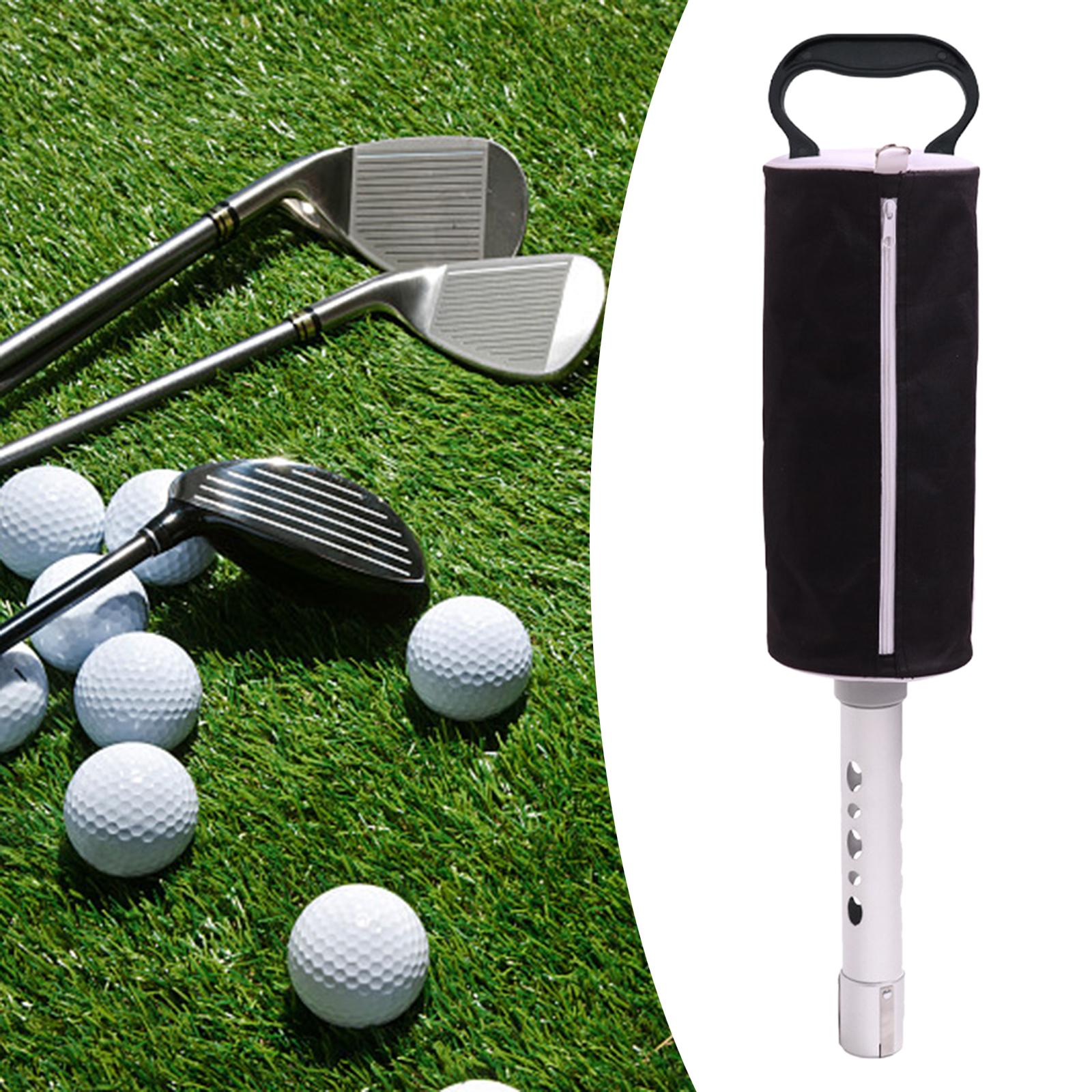 Golf Ball Pick up Shag Bag Device with Pocket Storage Picker Upper Golf Ball Collector Golf Ball Retriever for Men Women Putter