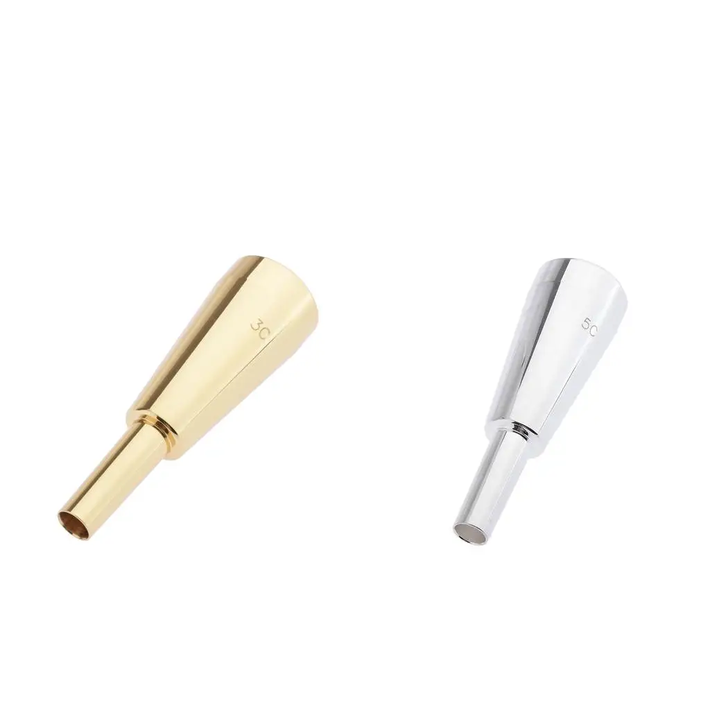 2pieces 3C/5C Trumpet Mouthpiece Musical Instrument Accessories Parts Copper