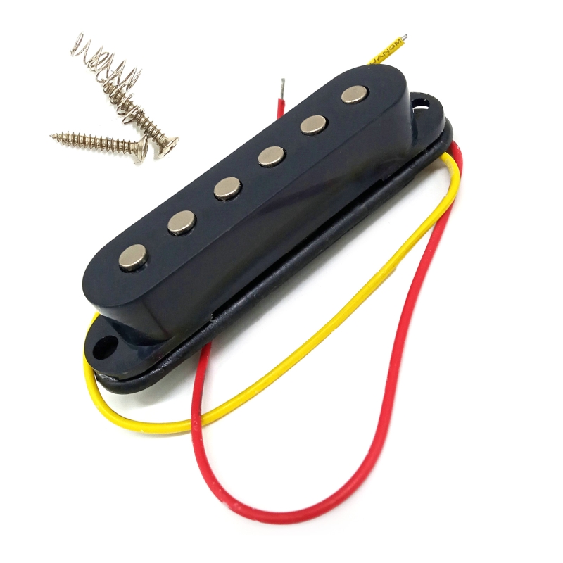Strat Style E-Gitarren-Tonabnehmer-Set, Single-Coil-Tonabnehmer geladen, hoch ohne Tonabnehmer, Ersatz passend für 6-saitige Gitarre – Detail 5