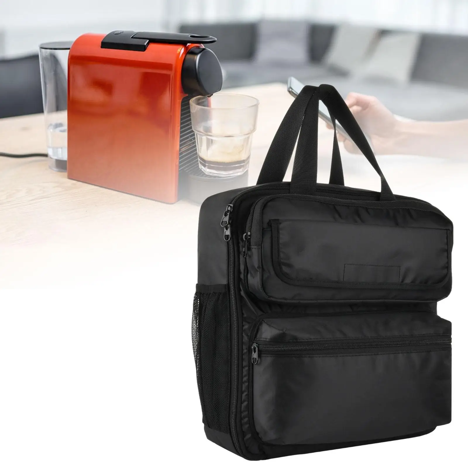 Coffee Maker Travel Bag 29.5x16x32cm Also Store Coffee Pod or Travel Mug Sturdy Padded Coffee Maker Organizer for K Mini or Plus