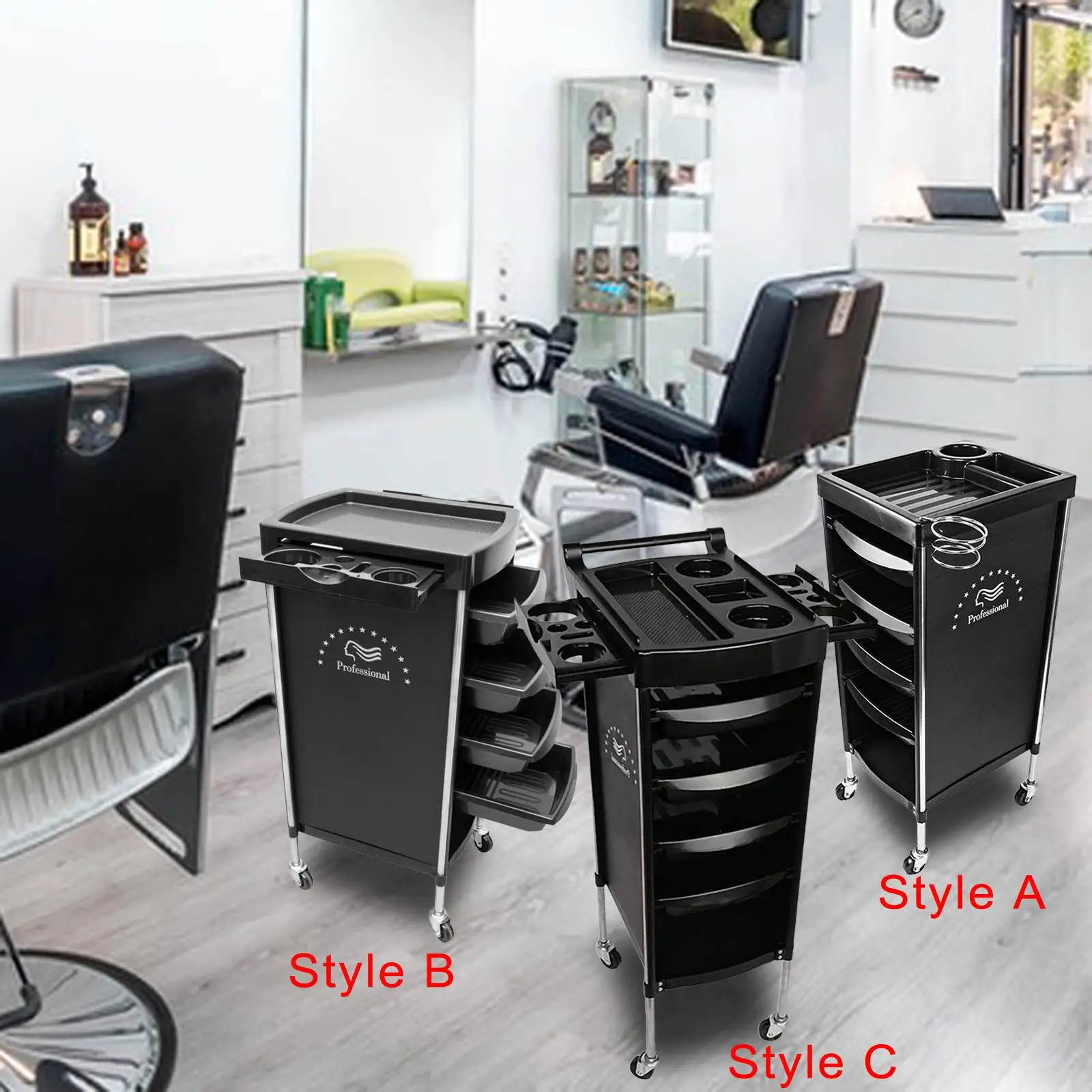 Movable Rolling Cart, Hair Trolley with Wheels, 6  Rolling Cart for Kitchen Bathroom