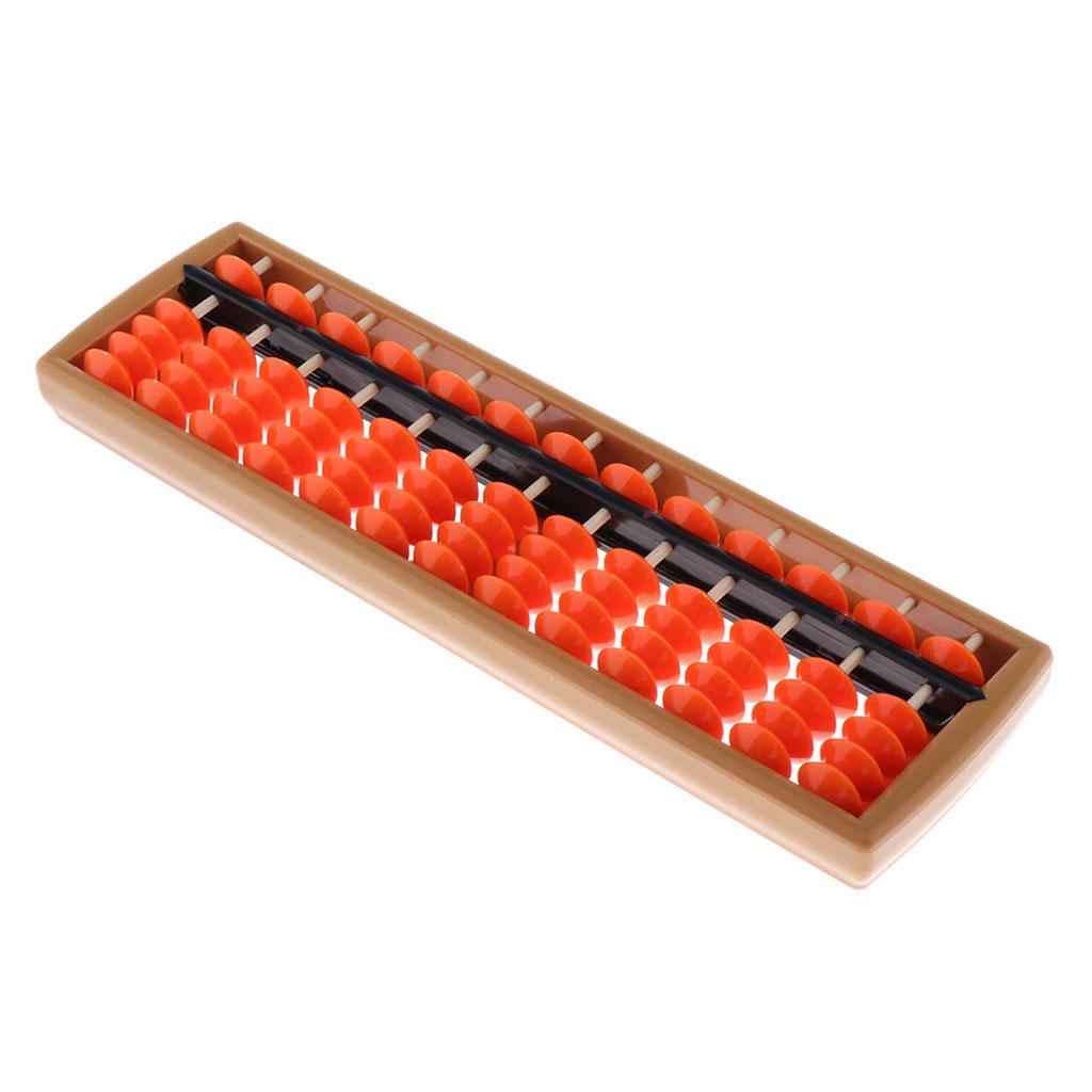 Chinese Plastic 13 Rods Abacus Soroban, Solid Firm and Portable,Counting