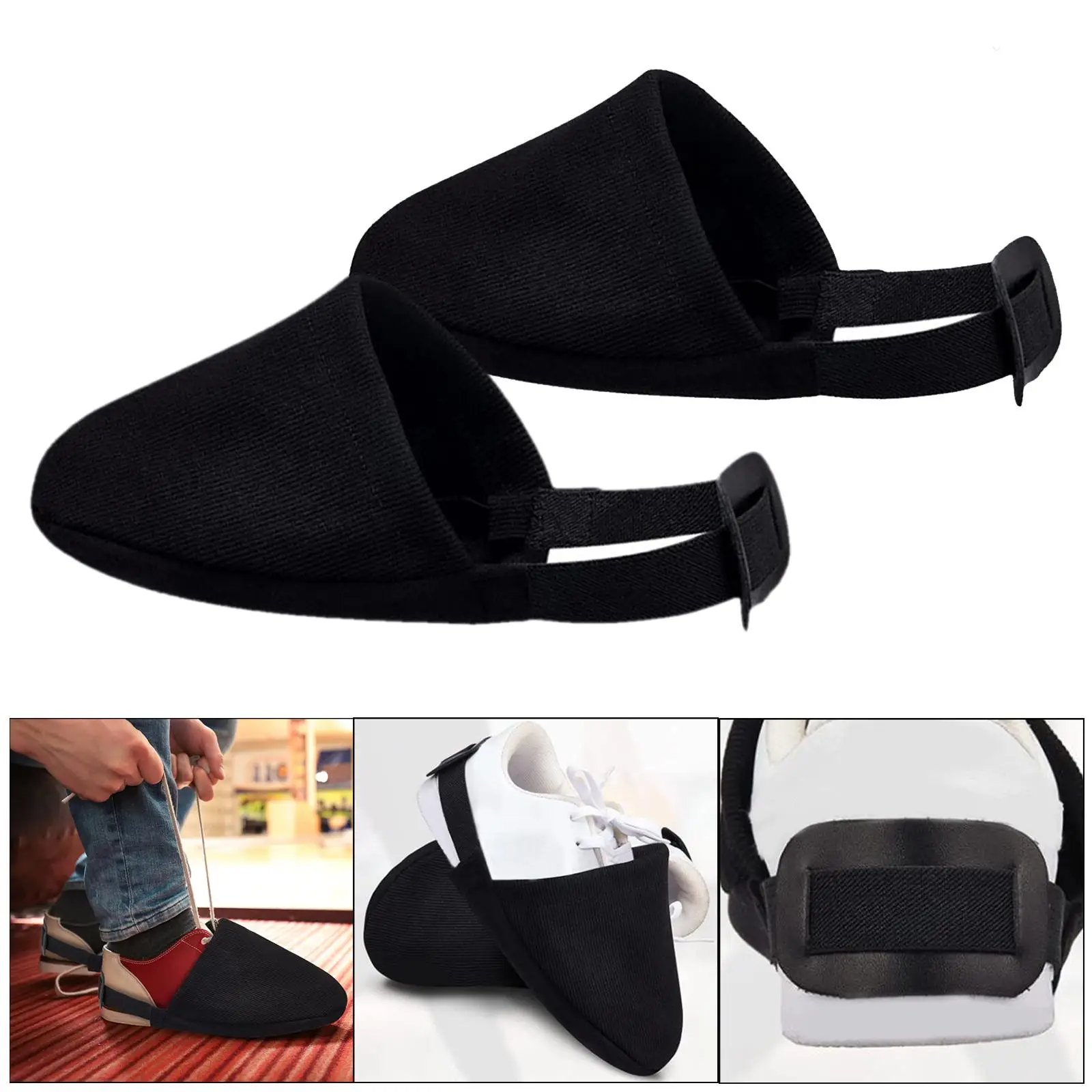 1 Pair Shoe Sliders Black Indoor Protector Covers Bowling Accessories Cleaning Unisex Bowling Shoe Cover for Carpet Adults Kids