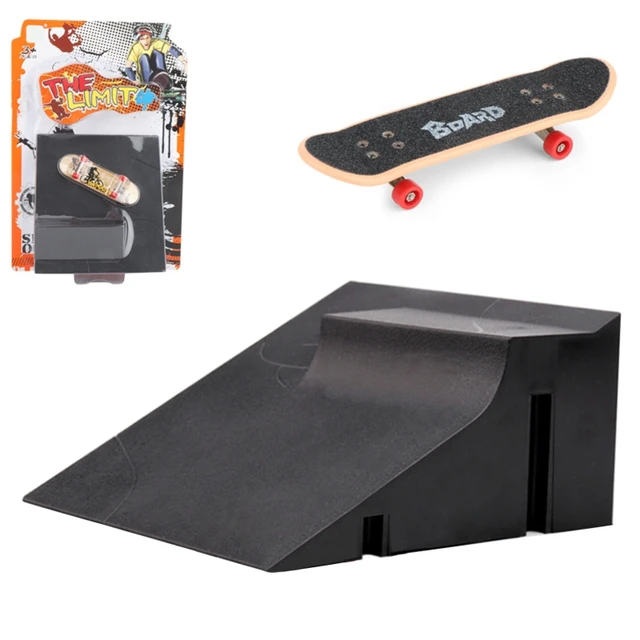 Dedo skate parque kit rampa peças com 1 dedo skate mini cena scooter para dedo  skate