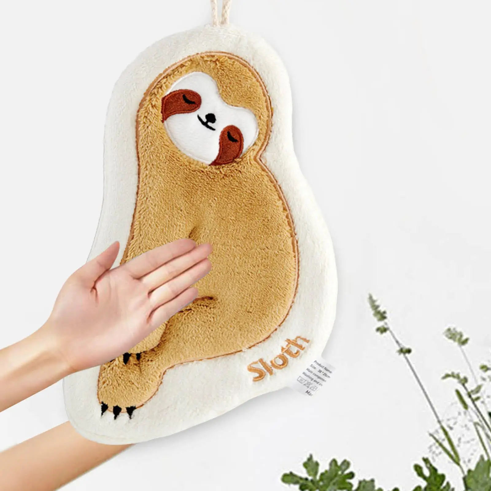 Funny Sloth Hanging Hand Towel Decorative Animal Hand Towels Highly Absorbent