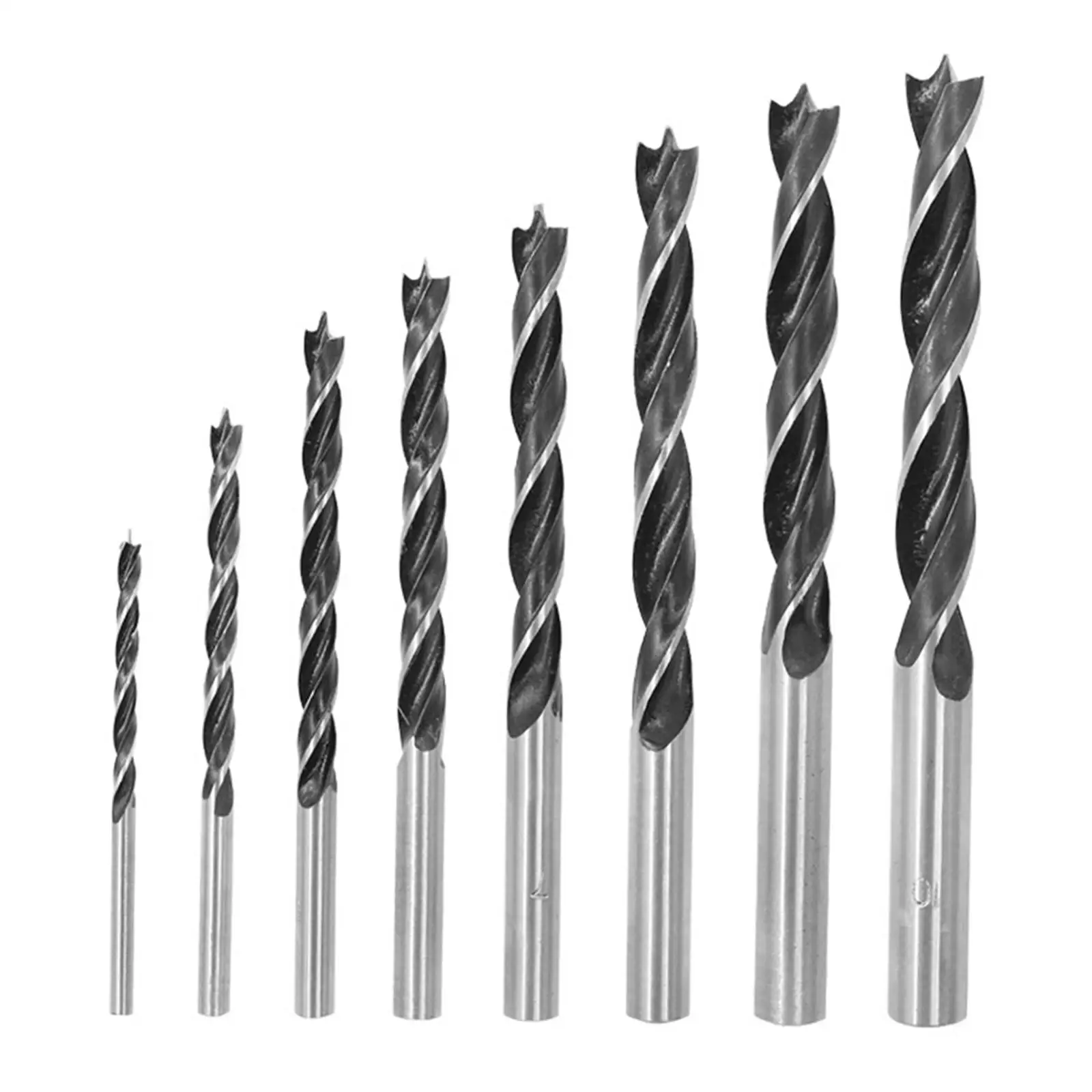 8Pcs Multifunctional Drill Bit Set 3mm-10mm Round Straight  Carbon Steel    Tools for Carpenter