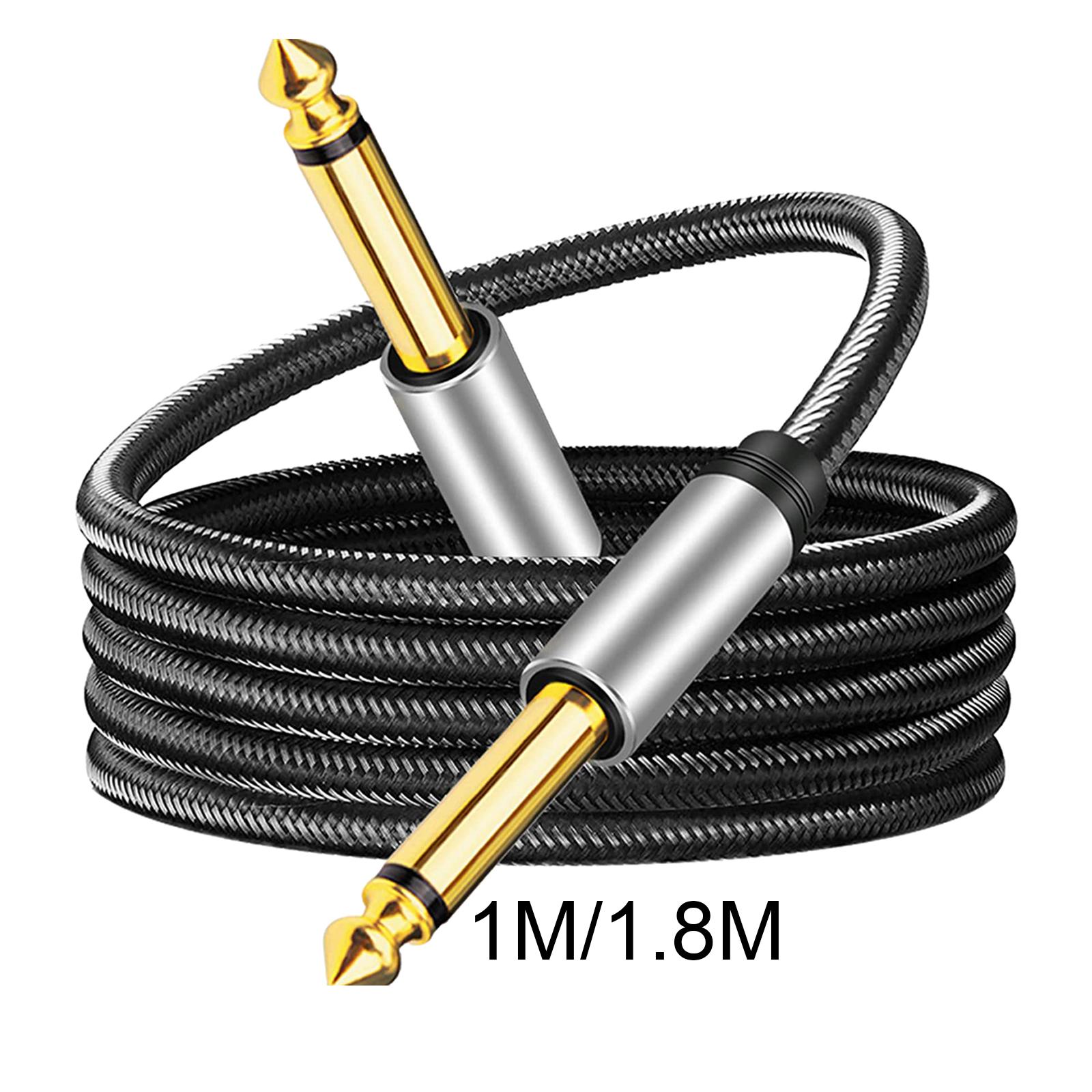 Description Picture 3 of item6.35mm Guitar Cable Instrument Cable jack Braided for Keyboard Bass