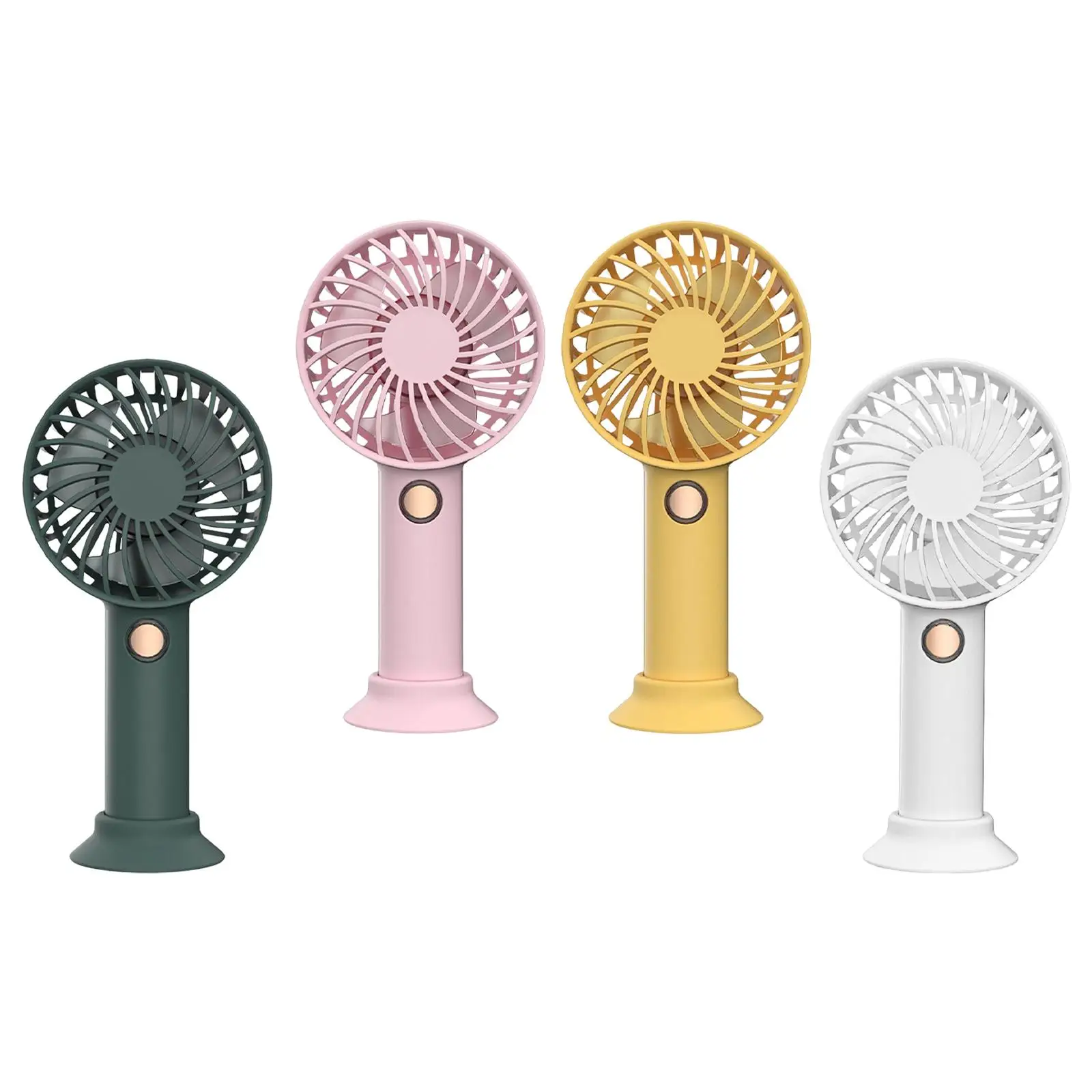 Handheld Portable Fan 3 Speeds Adjustable Personal Fan Battery Powered USB Rechargeable with Base  Outdoor Makeup Kids Gift