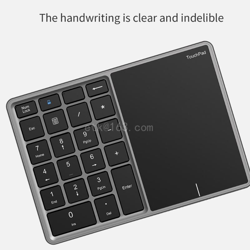 fio com painel toque typec teclado carregamento portátil