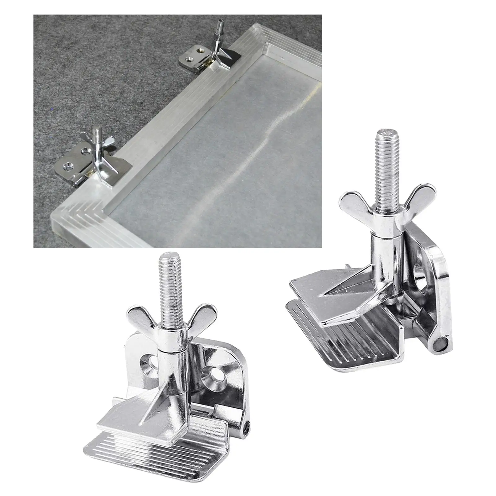 2pcs/set Hinge Clamps Silk Screen Printing  DIY Hobby Tool  Sewing Printmaking Screen, 60x85mm