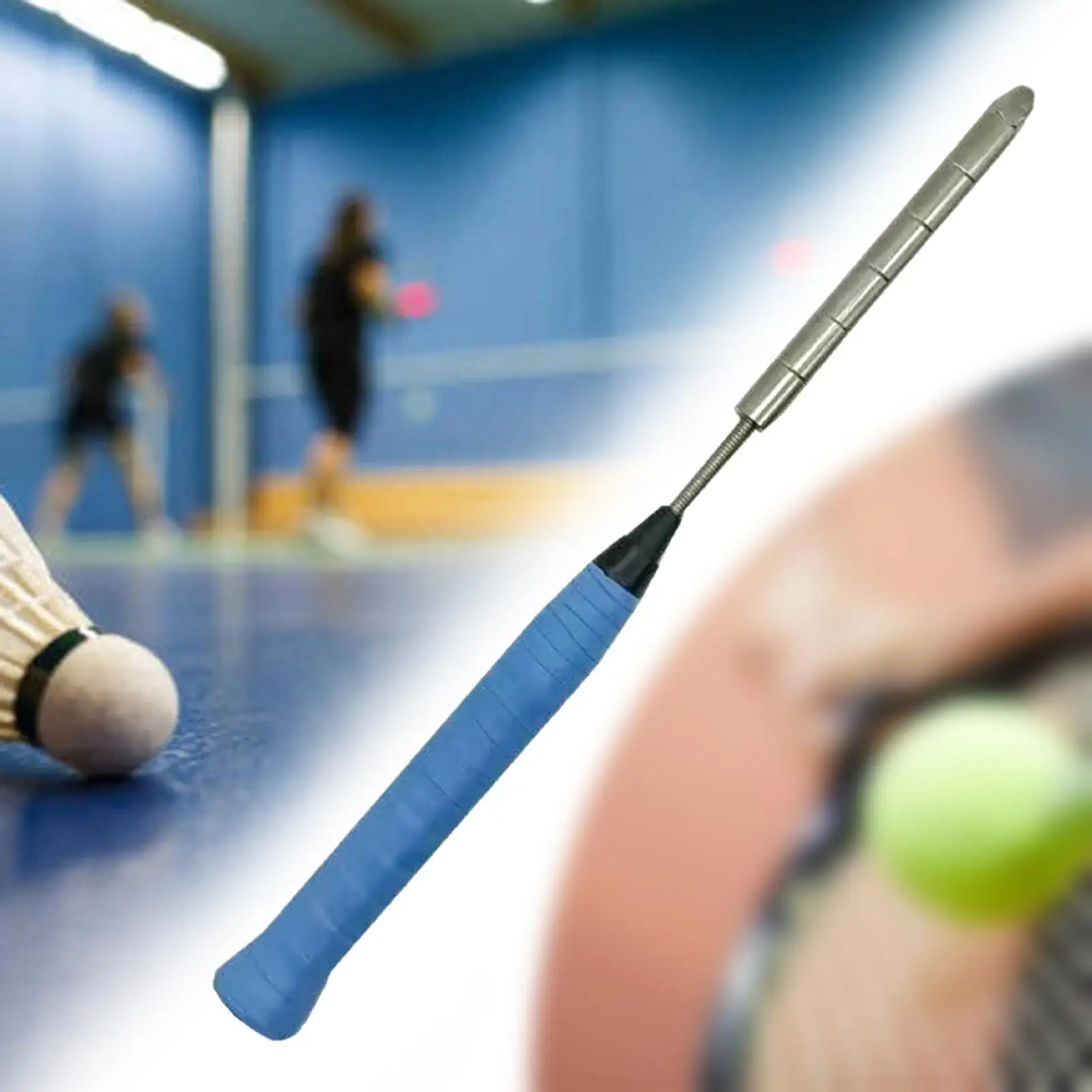 Badminton Training Racket Stainless Steel Weight Block Training Device Badminton Racket Swing Trainer for Speed, Power Training