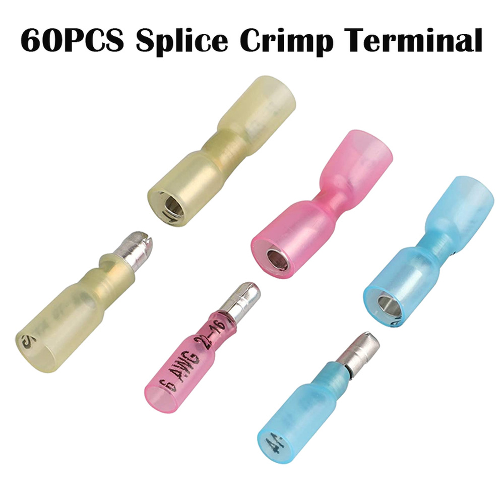 Description Picture 2 of item60PCS Heat Shrink Bullet Terminals Waterproof Female Male Electrical Wire Connectors 10-22AWG Assortment Kit