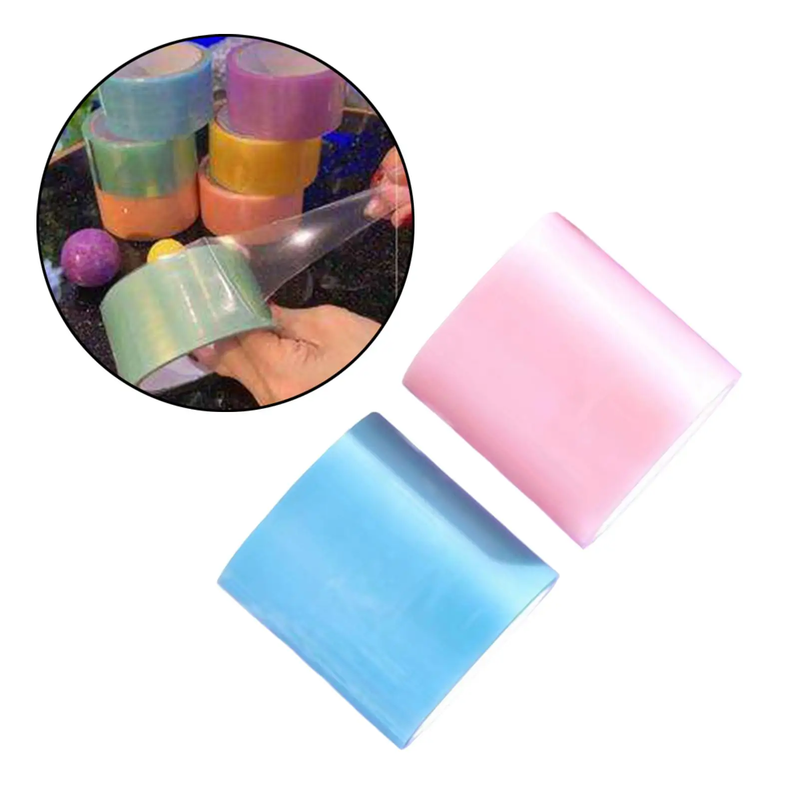 2Pcs Colorful Sticky Ball Tapes Sensory Toys Ornament Colored Ball Tape Educational Handmade DIY Making Ball for Adult Kids