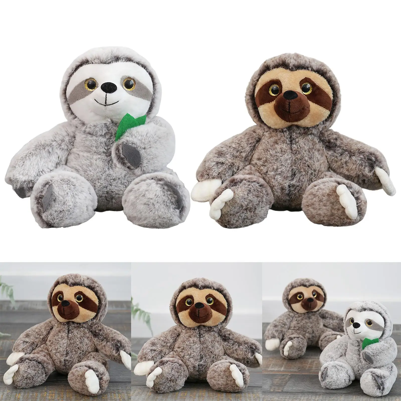 Baby Plush Stuffed Sloth Toy Sofa Vivid Animal Doll Decor Boys Girls Gifts