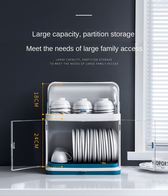 ▩◑2-Layer Dish Rack With Cover Kitchen Dish Rack Drainer Dish Organizer  Kitchen Organizer Dish Drain