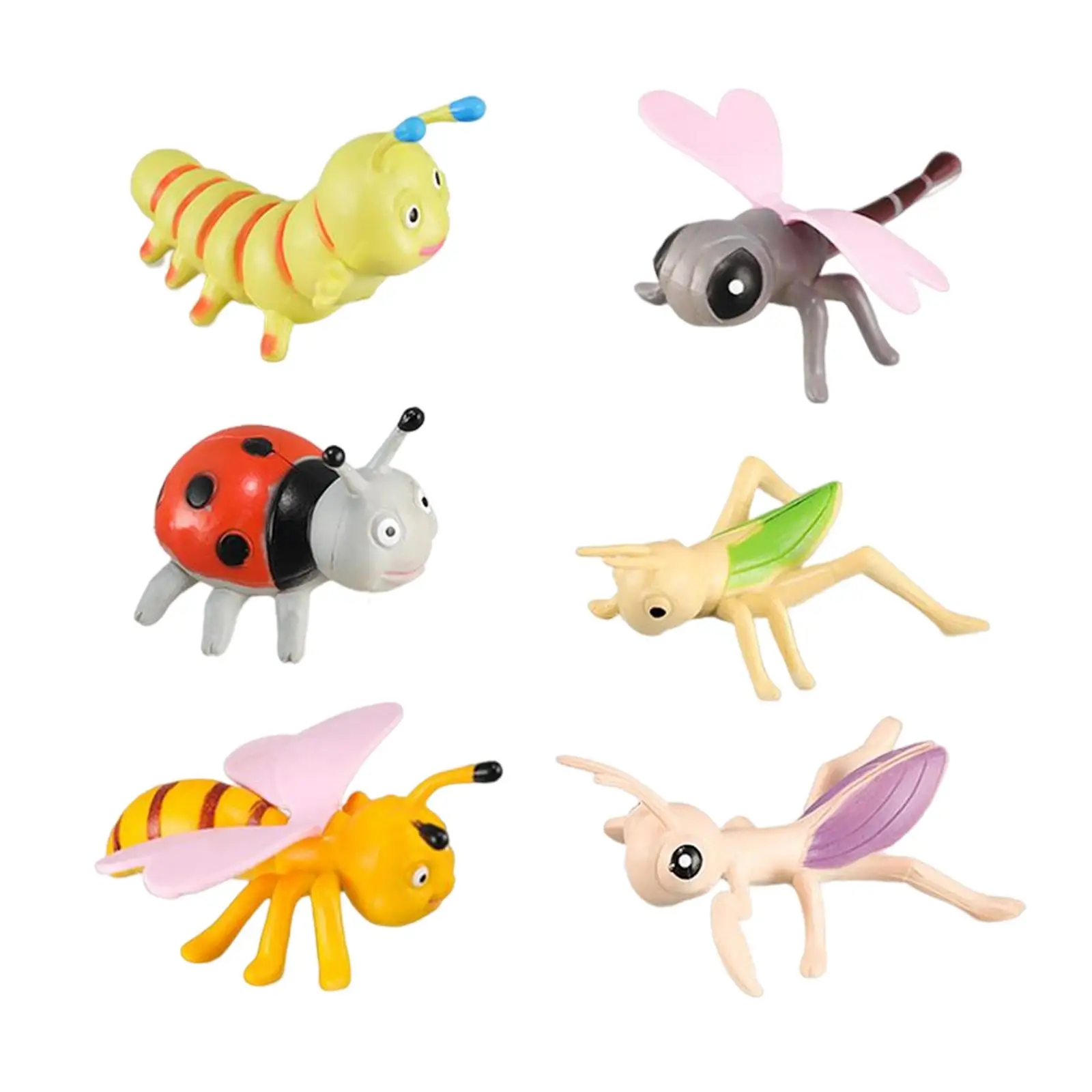 6 Pieces Artifical Animal Model Toy for Toddler Realistic Figures Birthday Gift Party Favors Tabletop Decors Simulation Durable