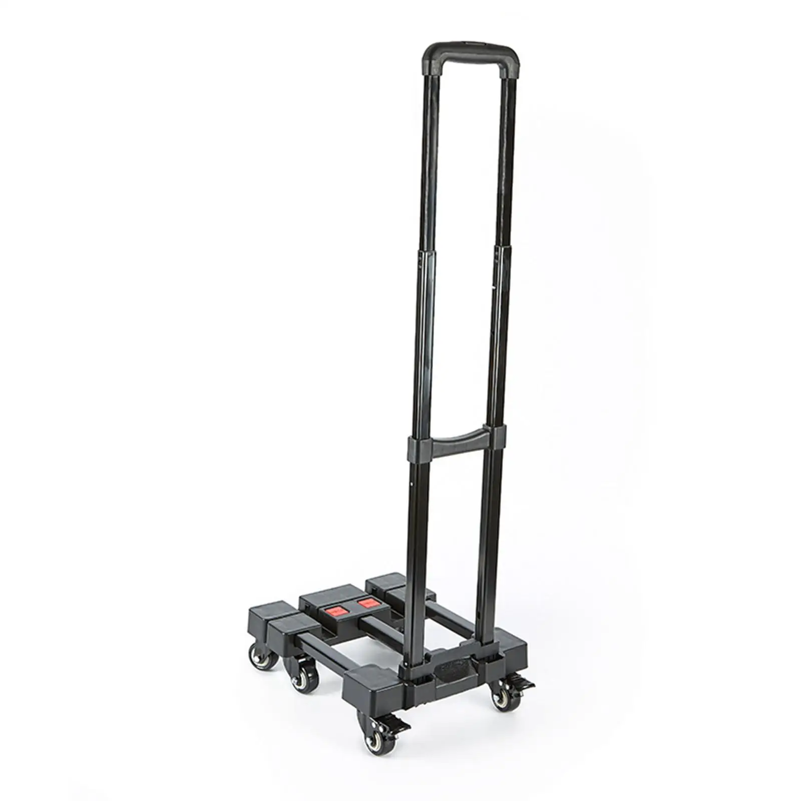 Folding Hand Truck with Adjustable Handle Shopping Cart for Easy Moving Outdoor Houshold Office Maximum Load 100kg (220lb)