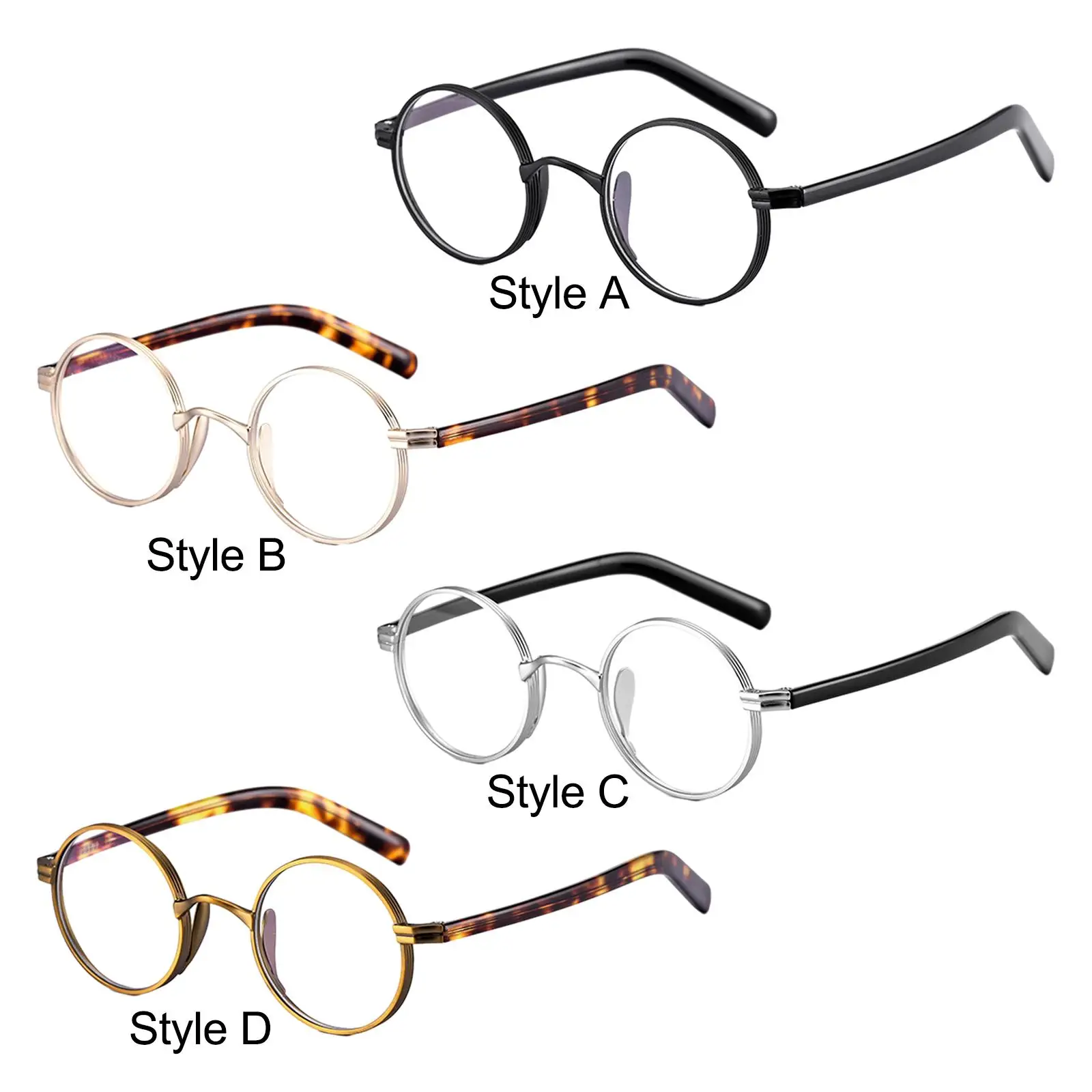 Glasses Frames Eyewear Frames Oval for Women Men, Classical Retro Lightweight Titanium Alloy Eyeglass Frame Eyeglasses Frames