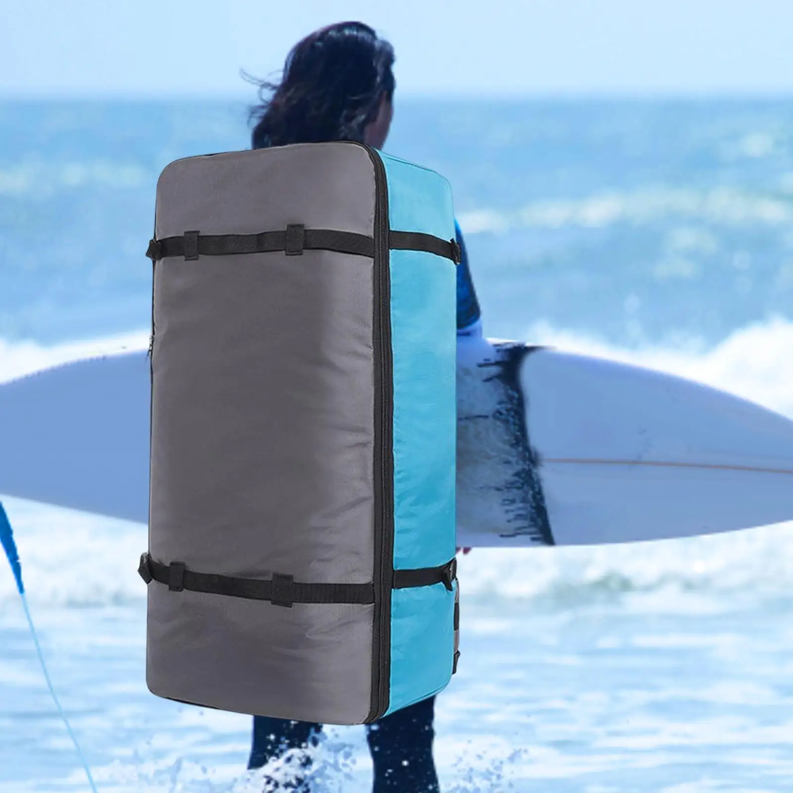 Nylon Inflatable Paddleboard Backpack Carrier Rucksack Deck Pocket Stand up Paddle Board Travel Bag for Boating Surfboard Kayak