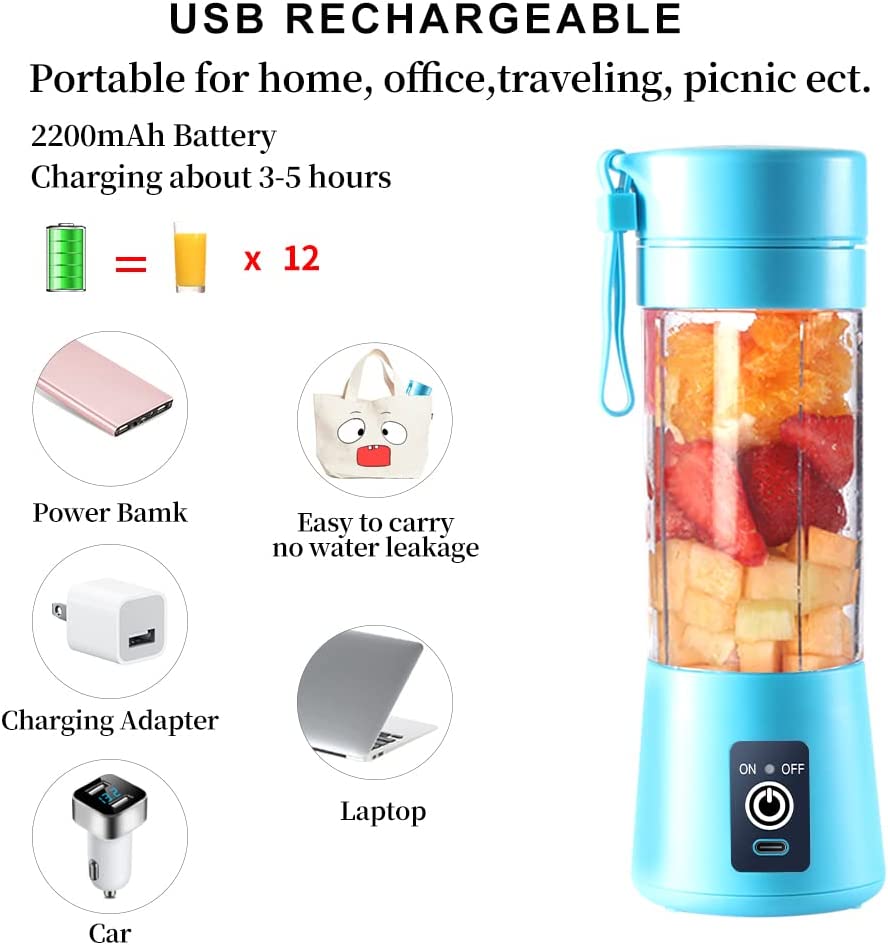 Title 10, Mini Electric Juicer Portable Blender Cup USB C...